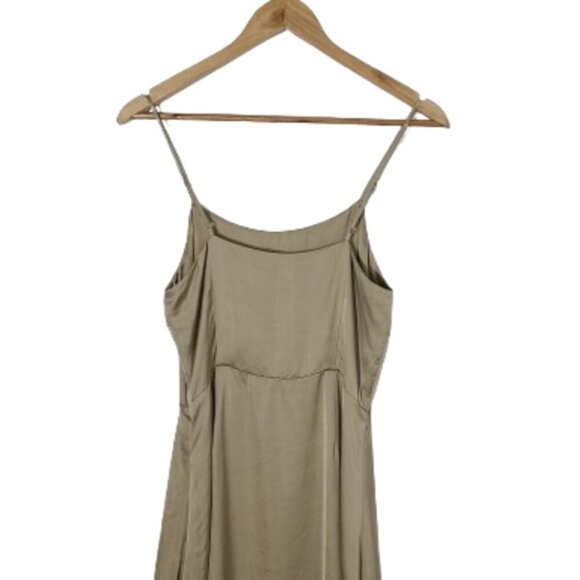 Aritzia Wilfred Isabelle Strappy '90s Mini Dress in Olive Beige Women's Size 2 - Picture 5 of 11